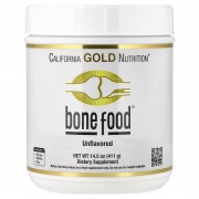 California Gold Nutrition, Bone Food із пептидами колагену, гіалуроновою кислотою, вітамінами й мікроелементами, без ароматизаторів, 411 г (14,5 унції
